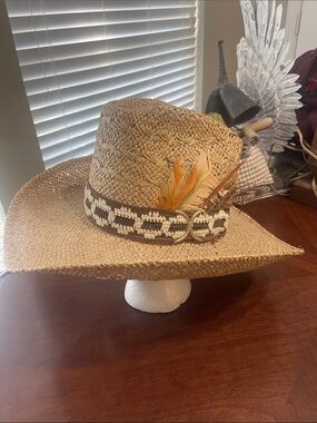 Vintage Bailey U-Rollit Straw Cowboy Hat western